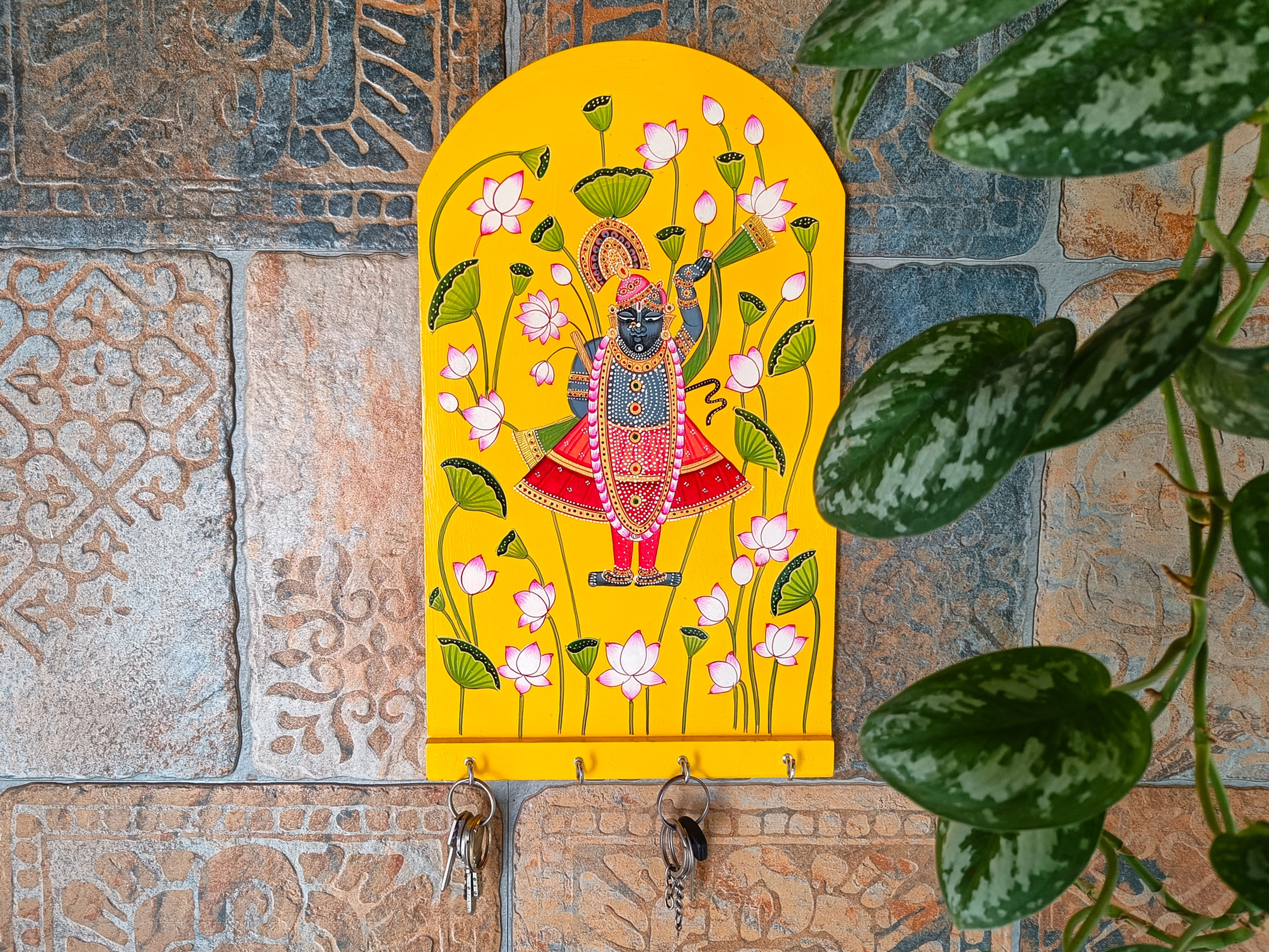 Painted Vitthal Pichwai Keyholder