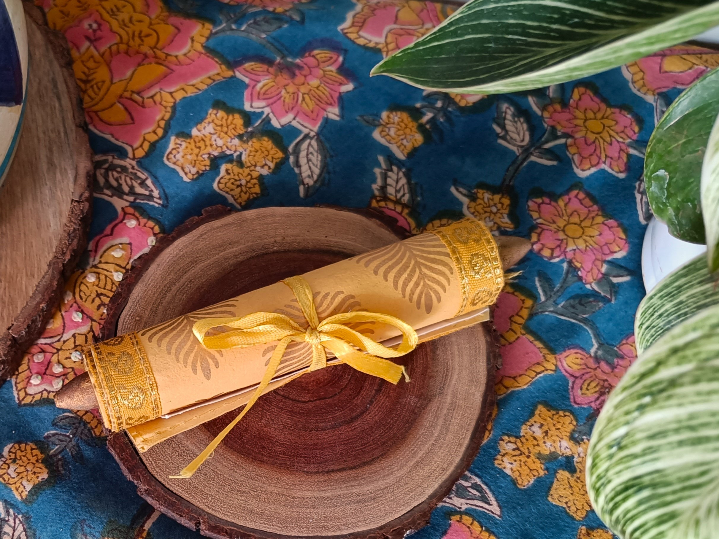 Hand Made Scroll Style Envelope