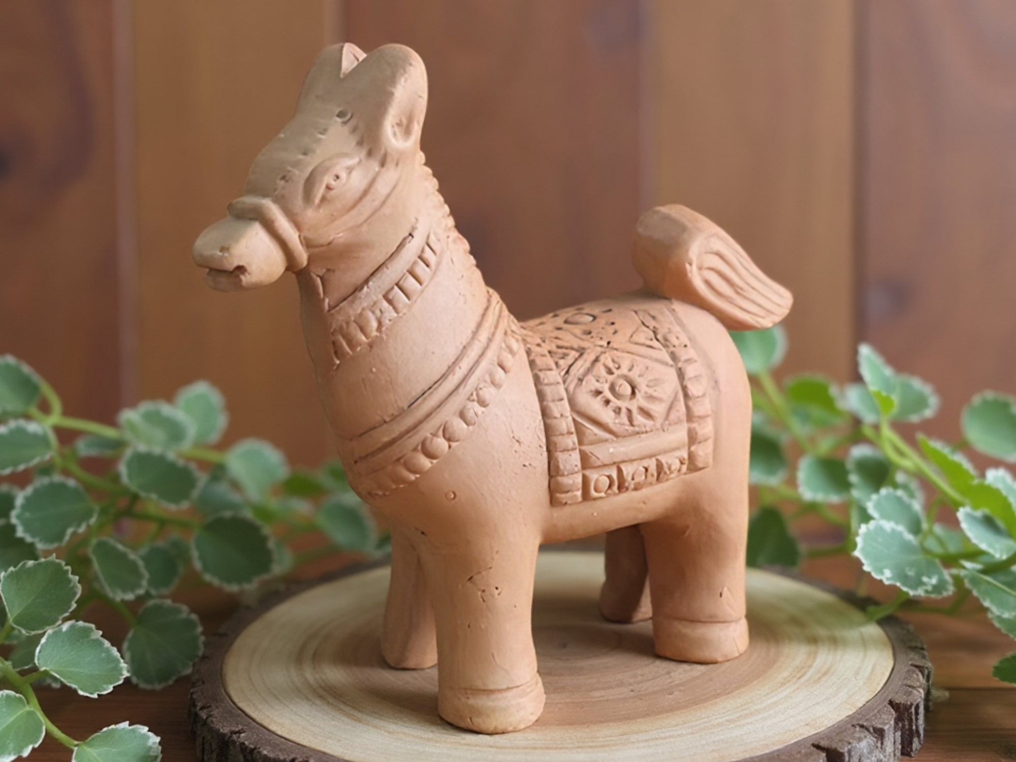 Hand Made Terracotta Horse Showpiece