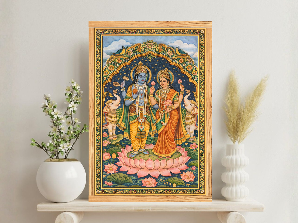 Thumbnail: Lakshmi Narayan Framed Wall Piece