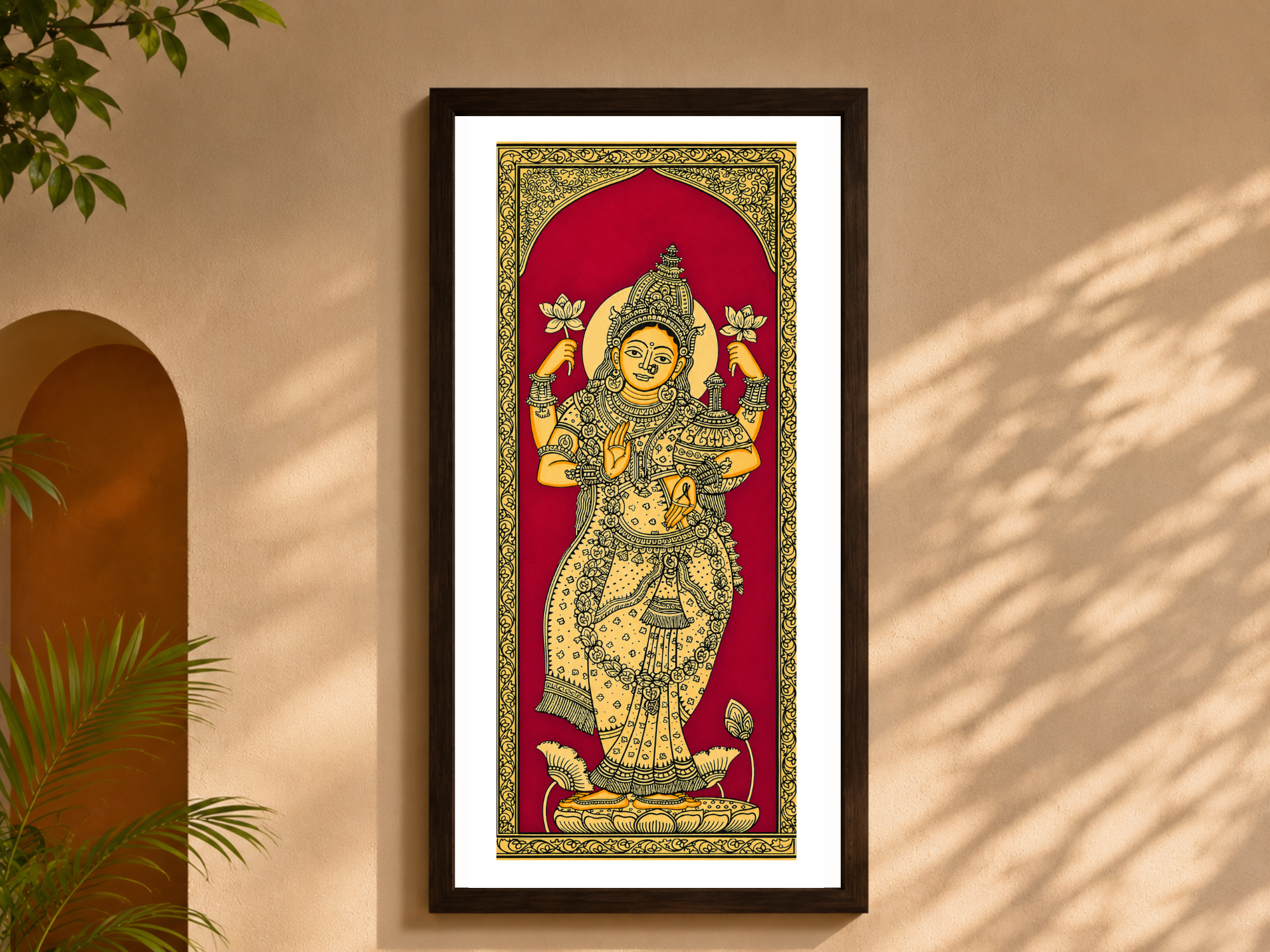 Framed Painted Laxmi Painting