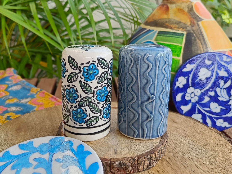 Thumbnail: Ceramic Salt Pepper Set of 2