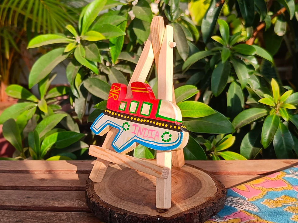 Thumbnail: Stand with Painted Wooden Handicraft