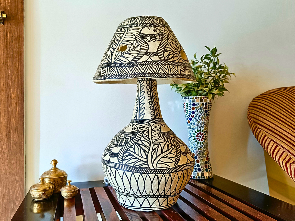 Thumbnail: Madhubani Paper Mache Lamp