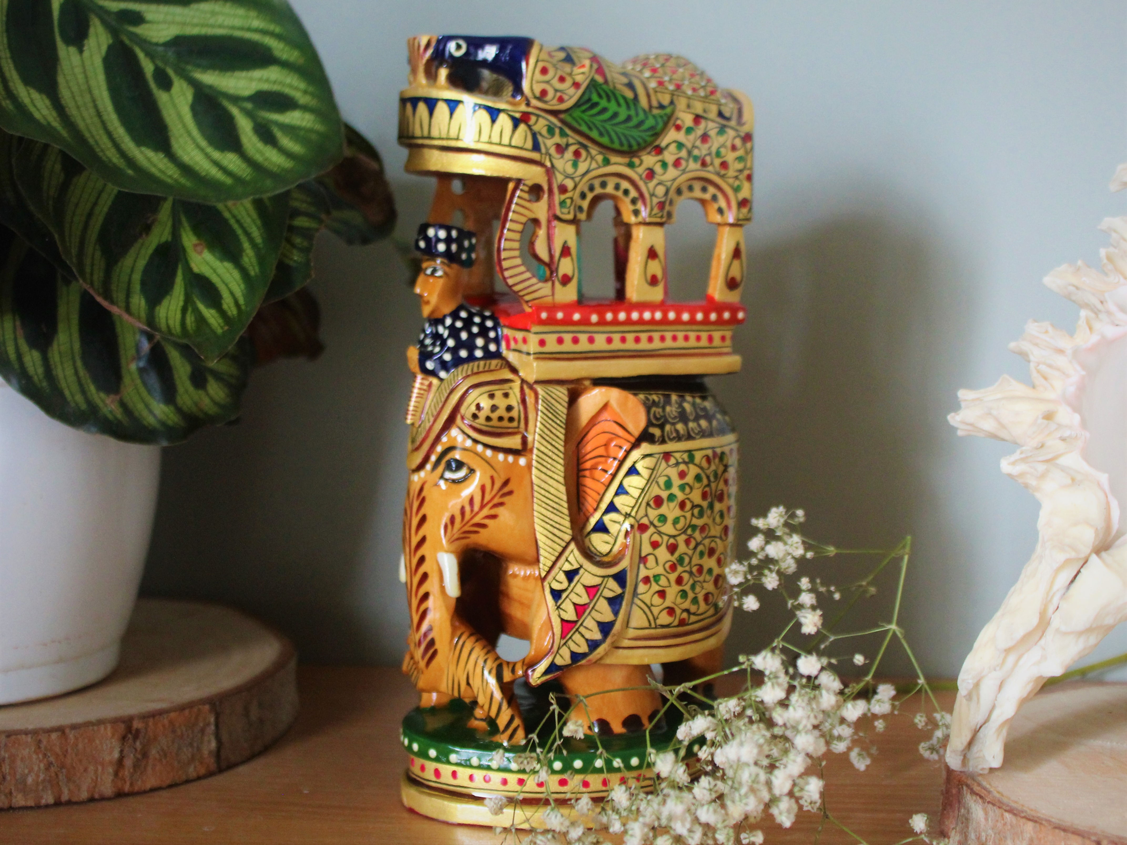 Hand Made Elephant Rath Showpiece