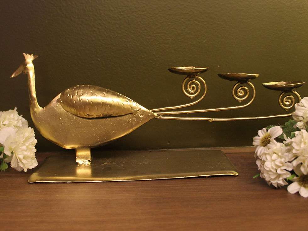 Thumbnail: Golden Peacock Tealight Holder