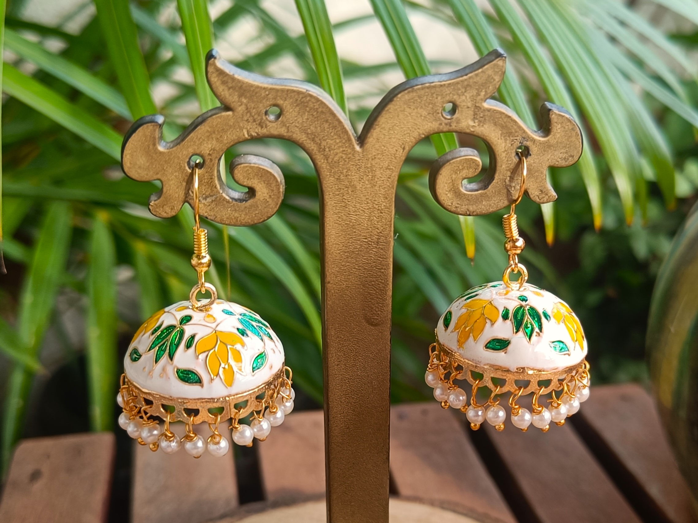 Big Meenakari Zhumkas
