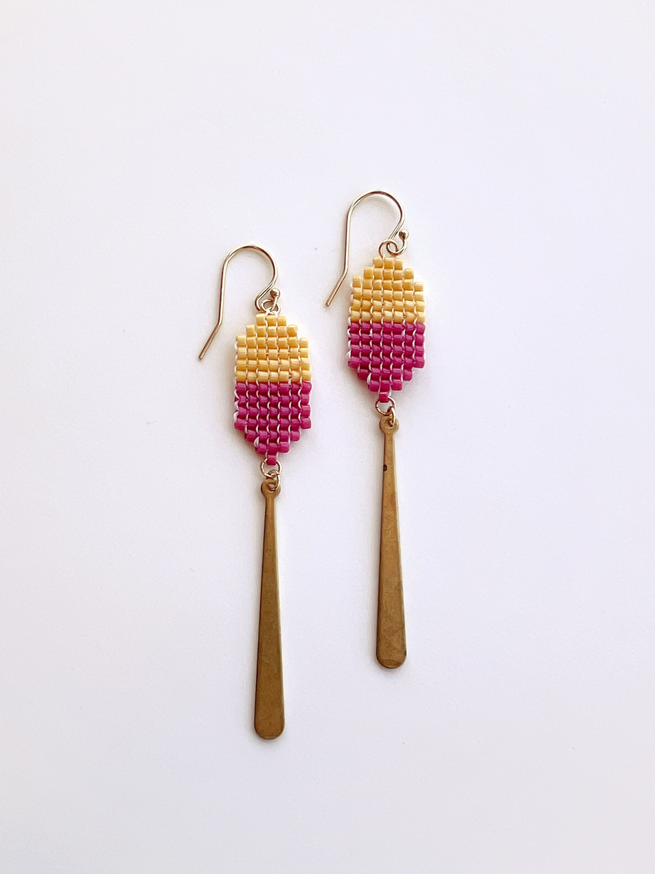 raindrop beaded earrings