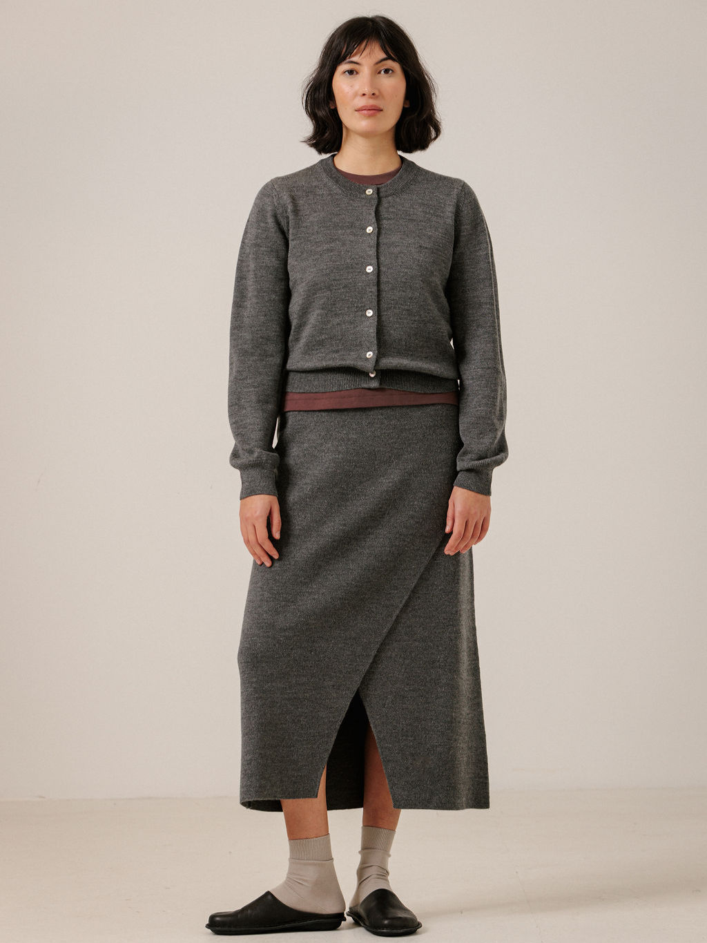 asymmetric midi skirt