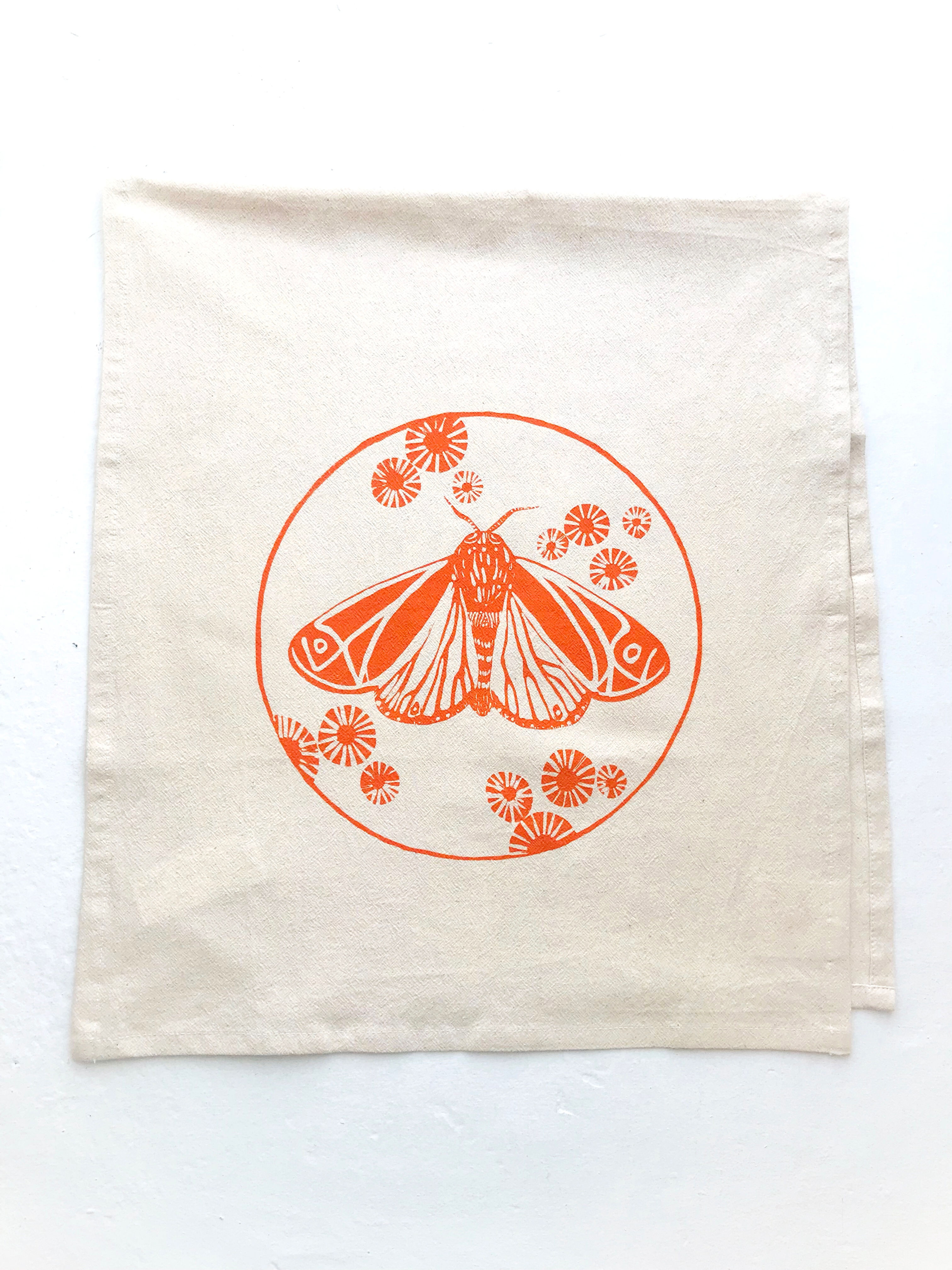 moth tea towel