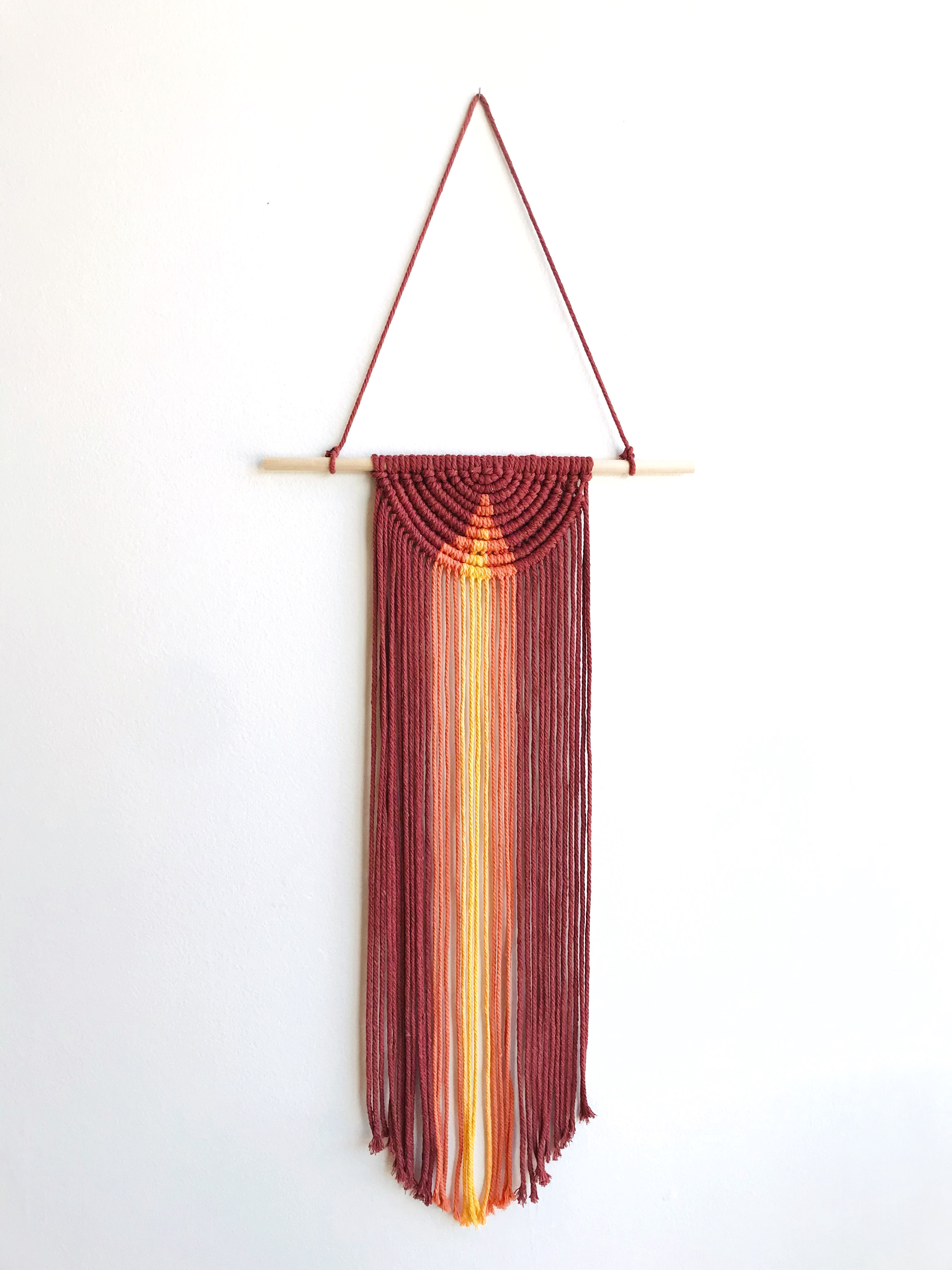 magic hour macrame wall hanging
