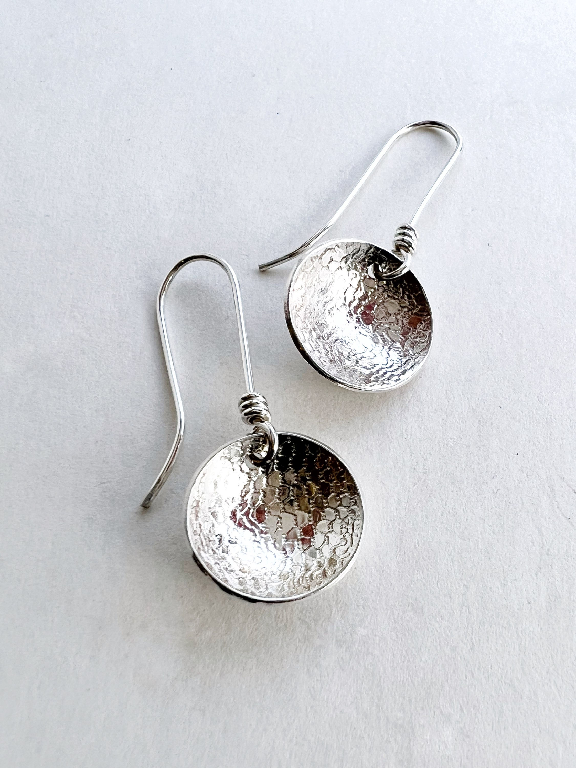 silver orecchiette earrings