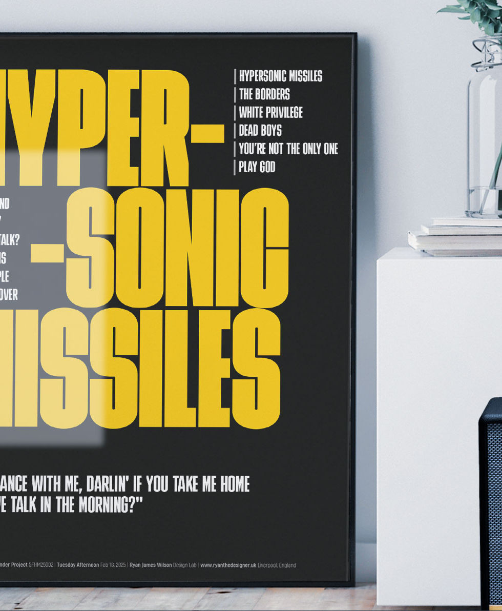 Sam Fender Hypersonic Missiles Album Poster Art Print
