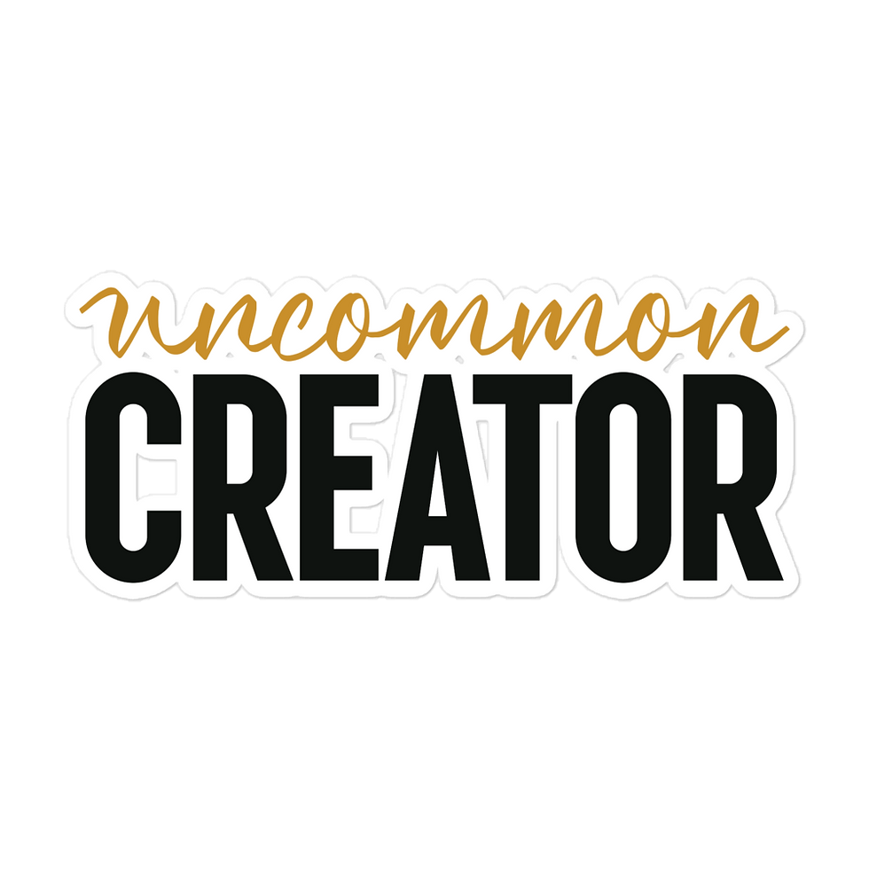 Sticker: Uncommon Creator (Stacked, Gold & Black)