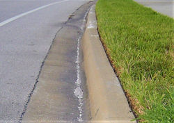 Fertilizer on a curb