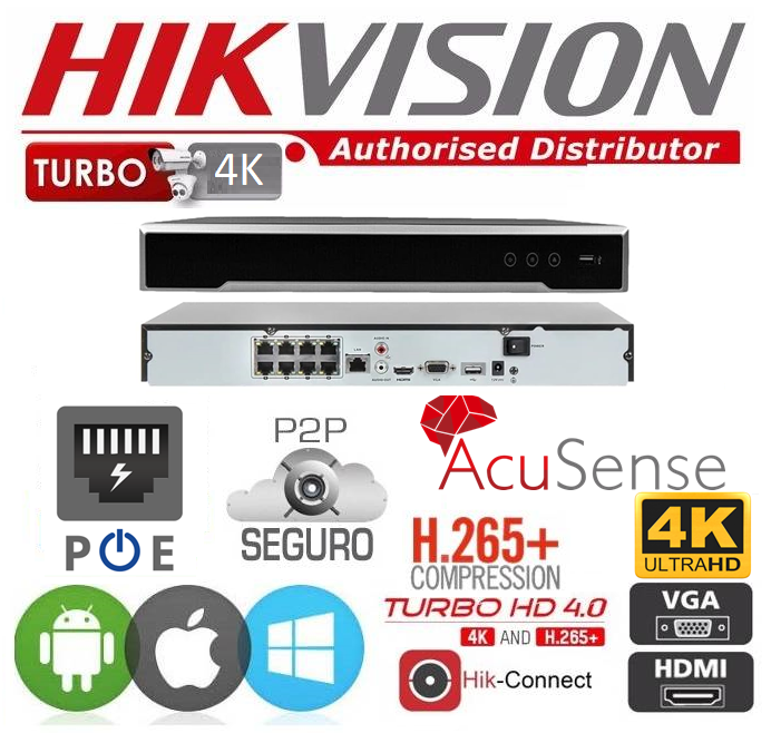 videograbador de camaras para hogares o instituciones DS-7608NI-Q2/8P
