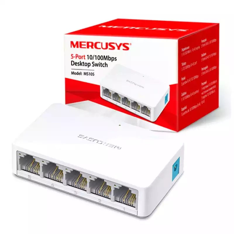 Switch para conectar varias camaras con cable lan y tener fluidez MR-MS105