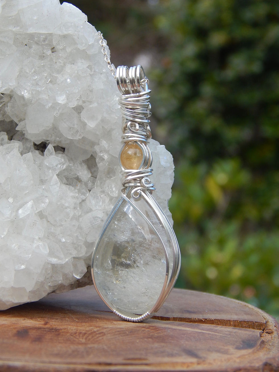 Thumbnail: Champagne Aura Quartz & Citrine in .925 Sterling Silver