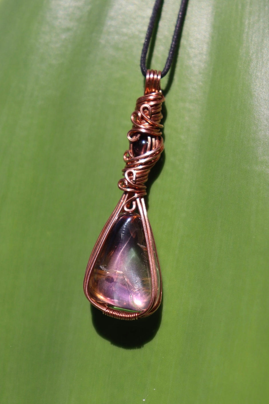 Thumbnail: Aura Quartz and Amethyst in Copper