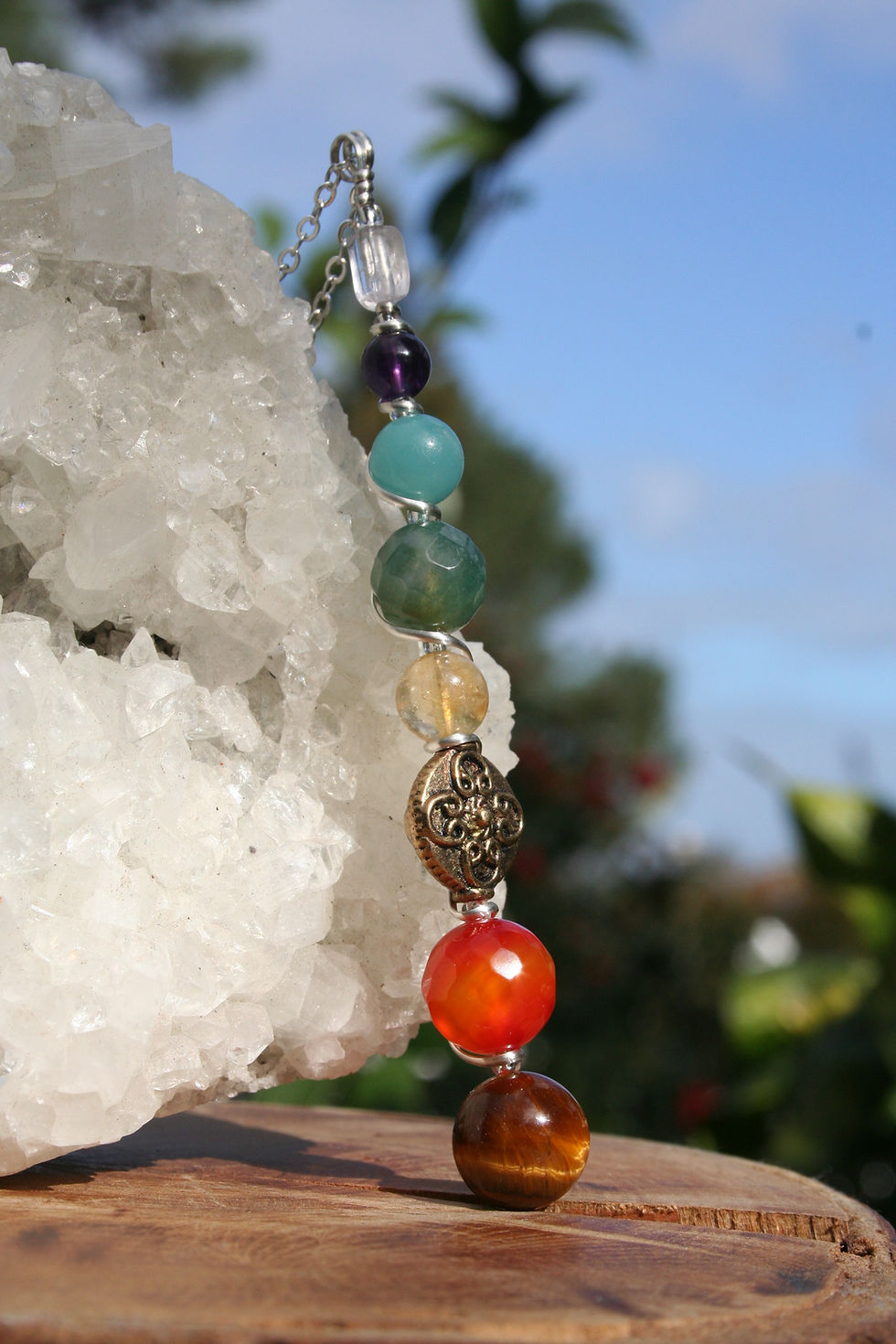 Thumbnail: Seven Chakra Potion Pendant in .925 Sterling Silver