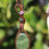 Thumbnail: Double Green Jade Pendant in Copper with Purple Flower