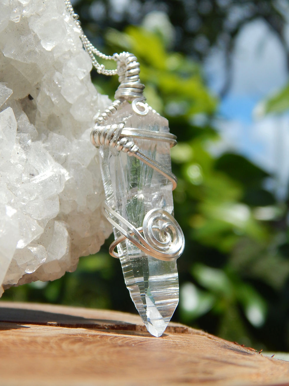 Thumbnail: Lemurian Seed Quartz in .925 Sterling Silver