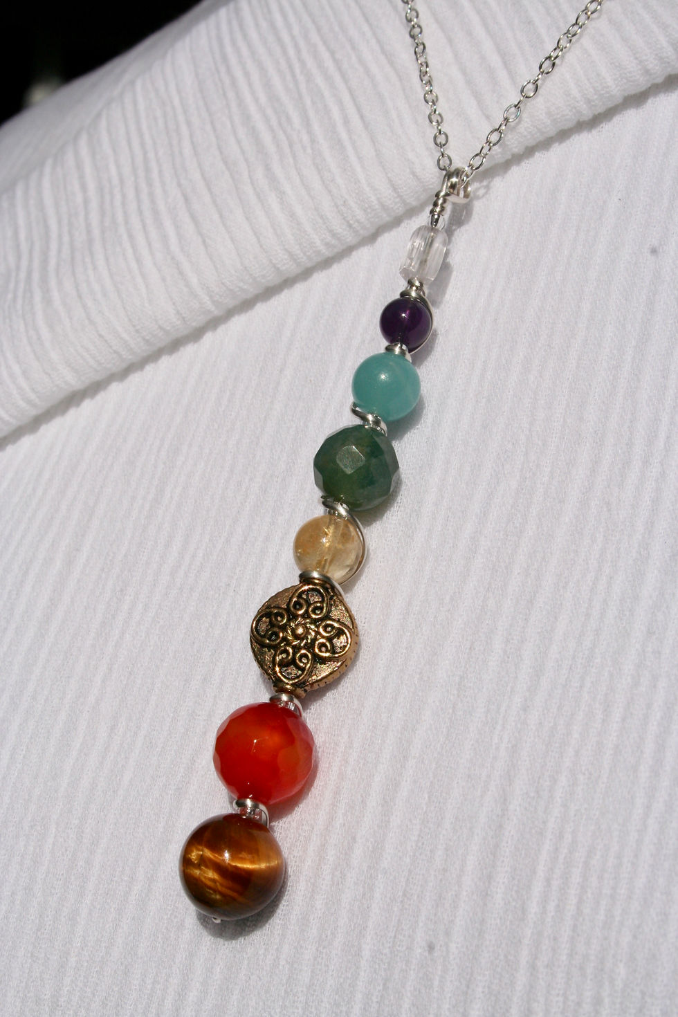 Thumbnail: Seven Chakra Potion Pendant in .925 Sterling Silver