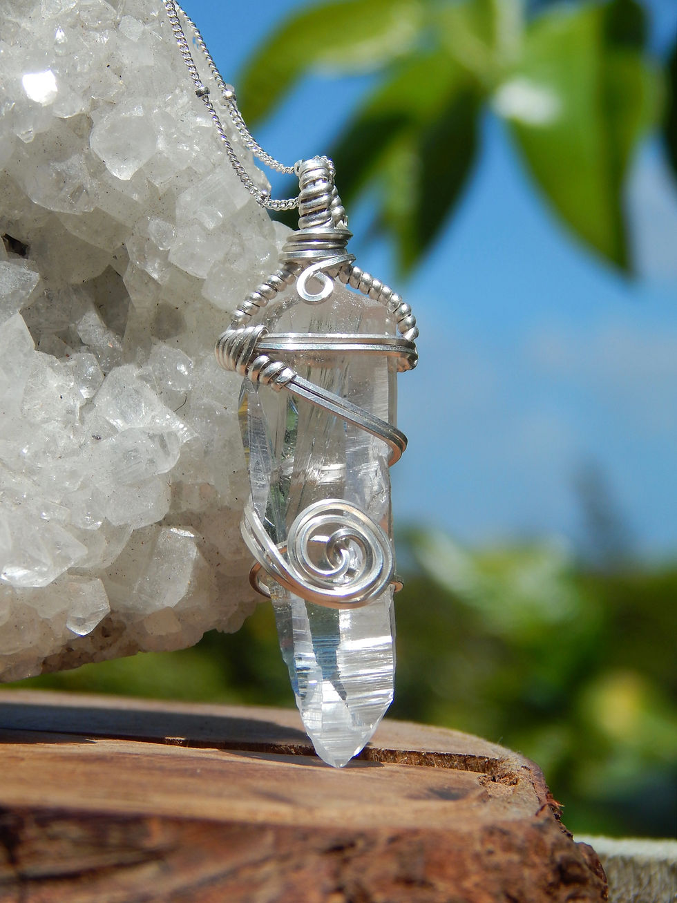 Thumbnail: Lemurian Seed Quartz in .925 Sterling Silver