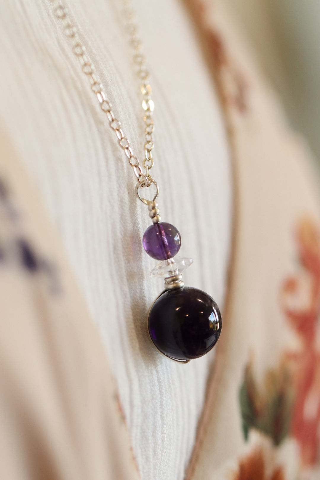 Small Amethyst Genie Bottle Pendant