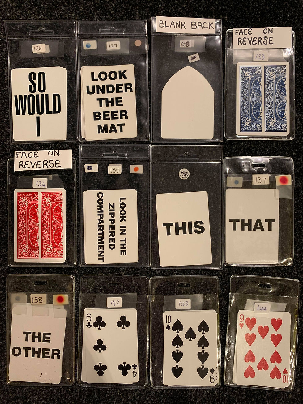Thumbnail: Specially Printed Gaff & Gag Cards (Single Colour Prints)