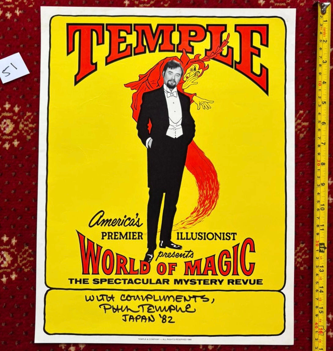 Phil Temple SIGNED Poster Japan, 1982