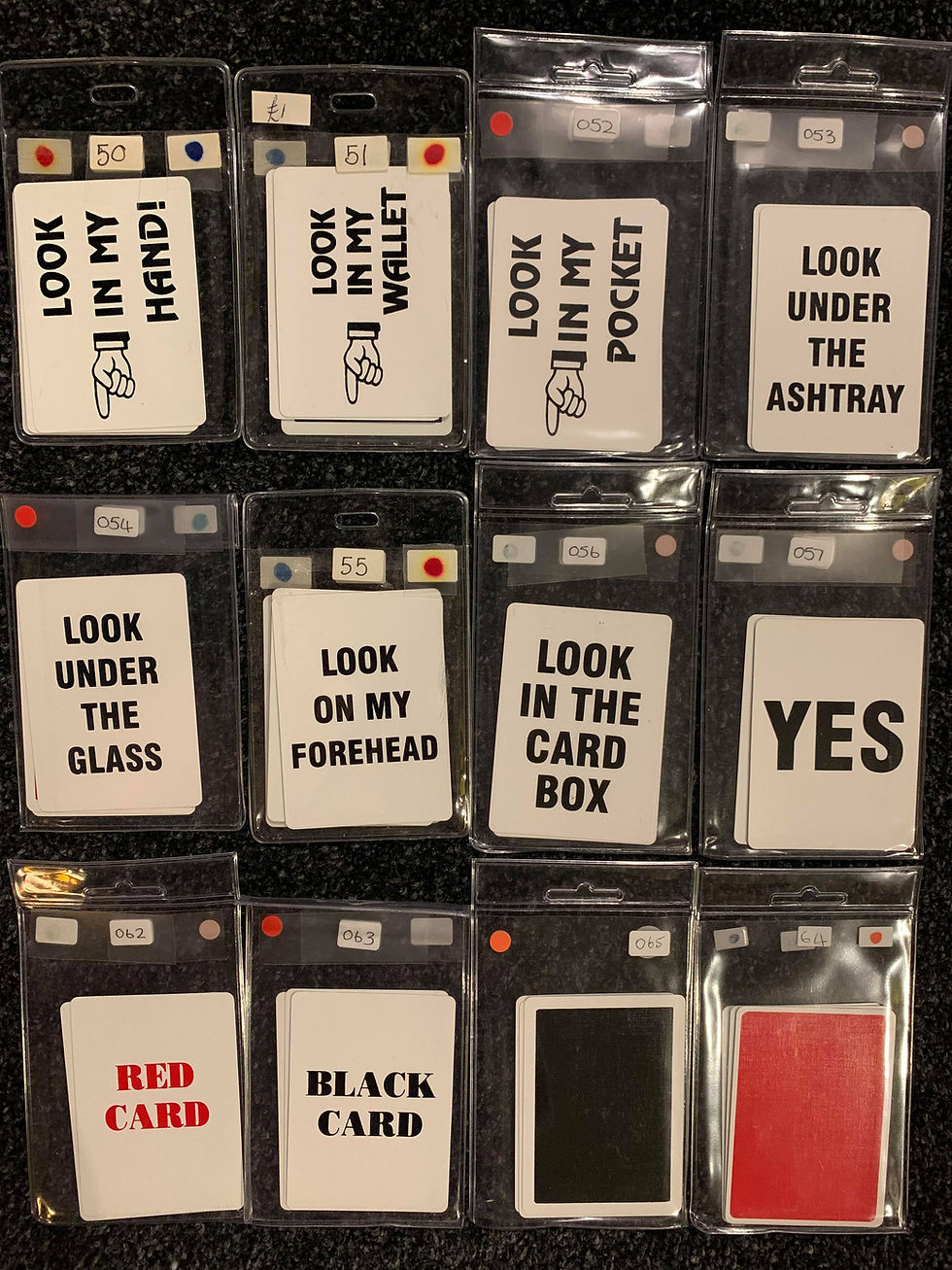 Thumbnail: Specially Printed Gaff & Gag Cards (Single Colour Prints)
