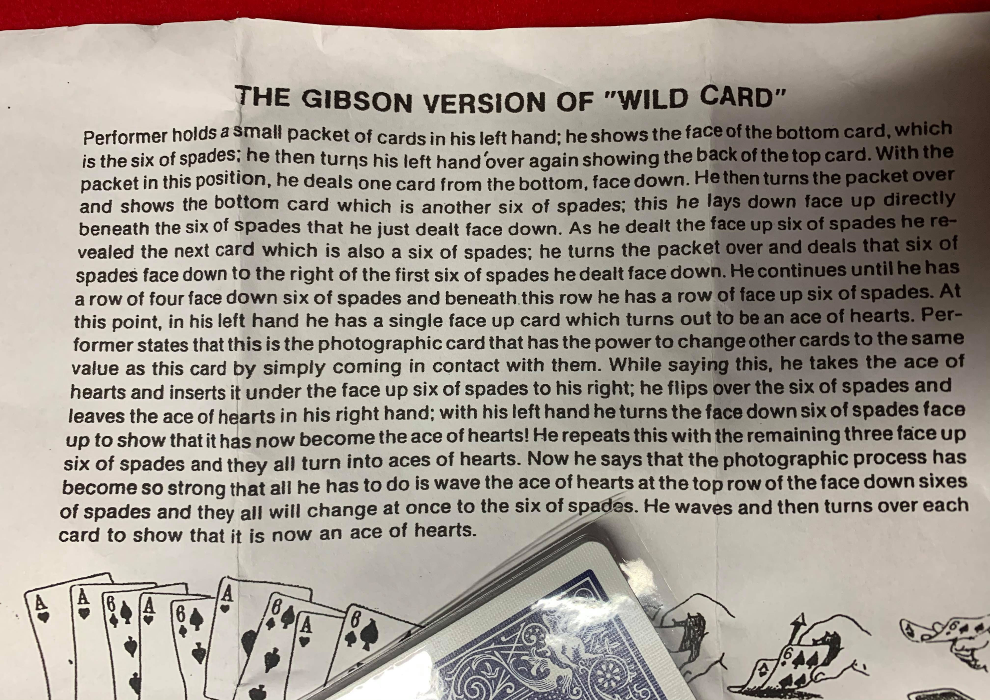 Wild Cards Packet Trick (Bicycle) by Eddie Gibson
