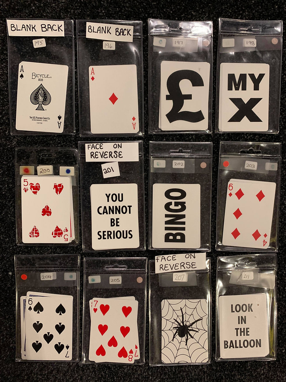Thumbnail: Specially Printed Gaff & Gag Cards (Single Colour Prints)