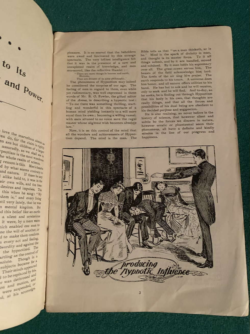 Thumbnail: The Mysteries of Hypnotism by Professor Williams