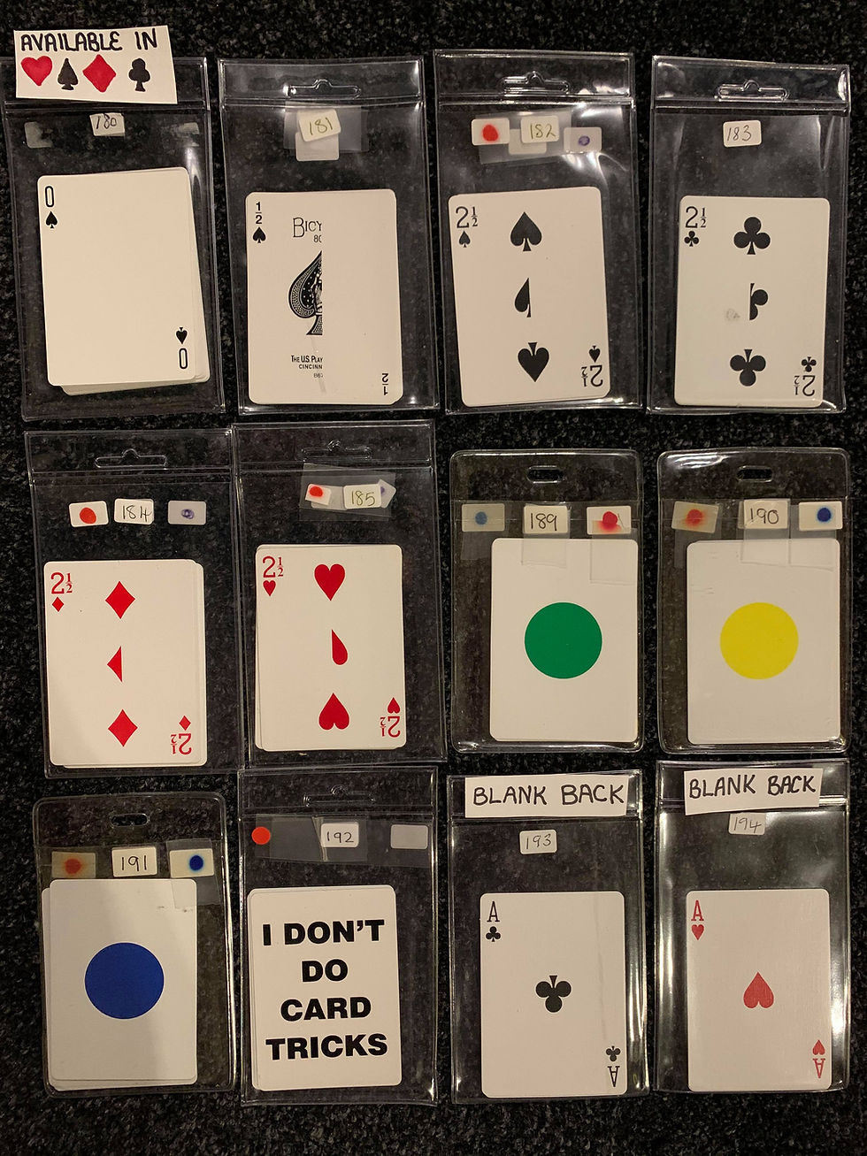 Thumbnail: Specially Printed Gaff & Gag Cards (Single Colour Prints)