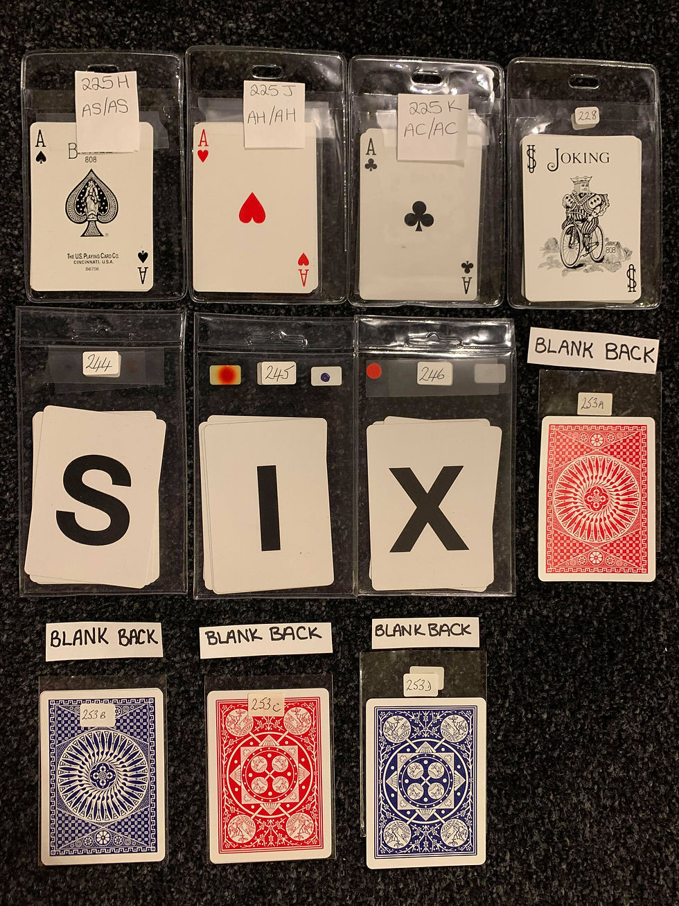 Thumbnail: Specially Printed Gaff & Gag Cards (Single Colour Prints)