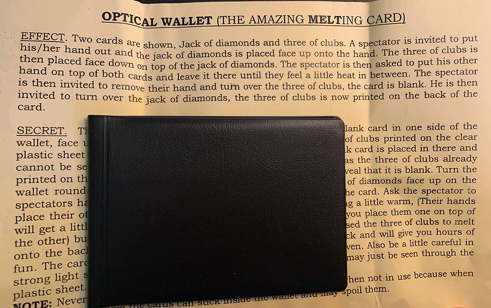 Thumbnail: The Optical Wallet aka The Melting Card