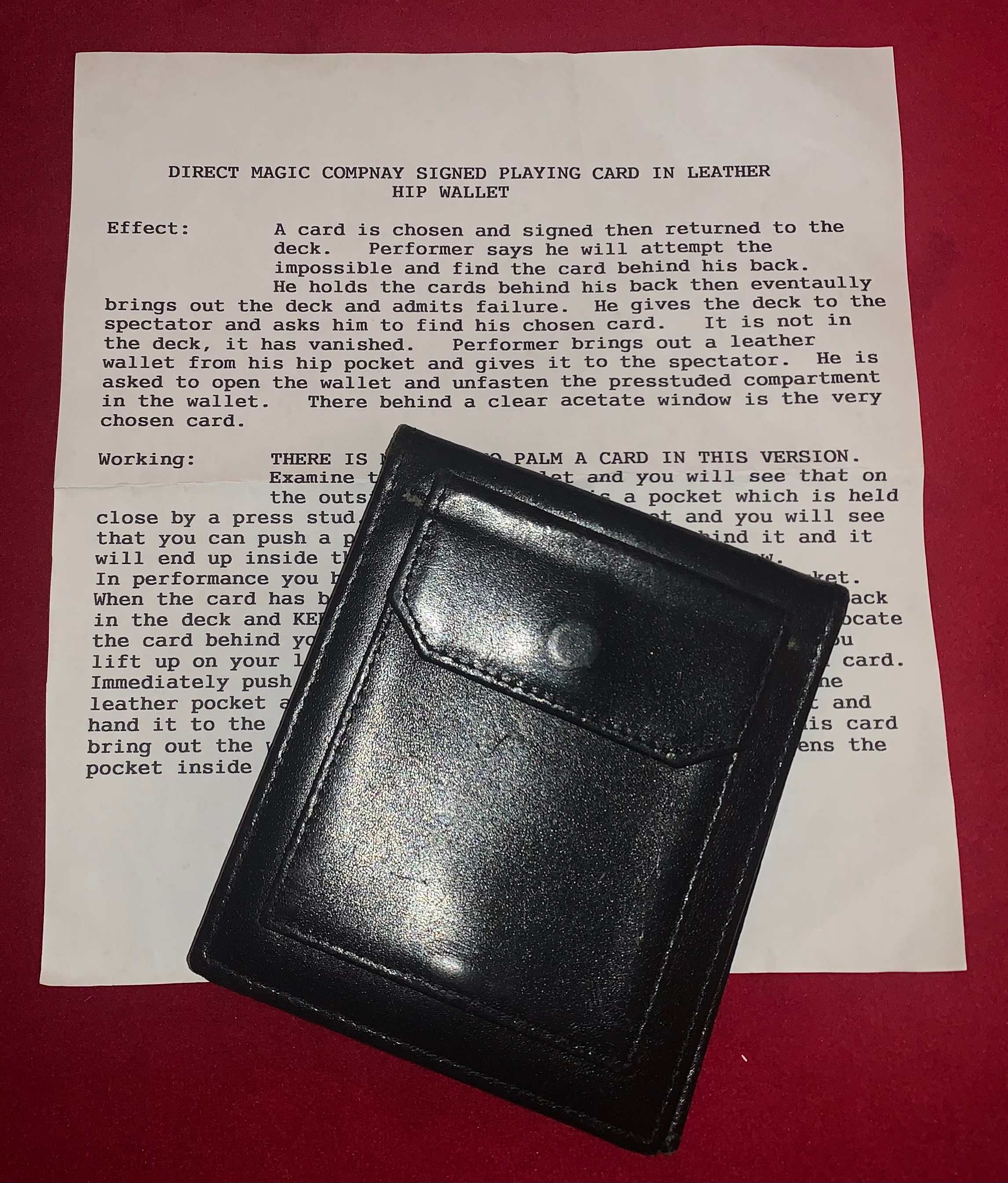 Signed Card to Wallet (Direct Magic Co.)