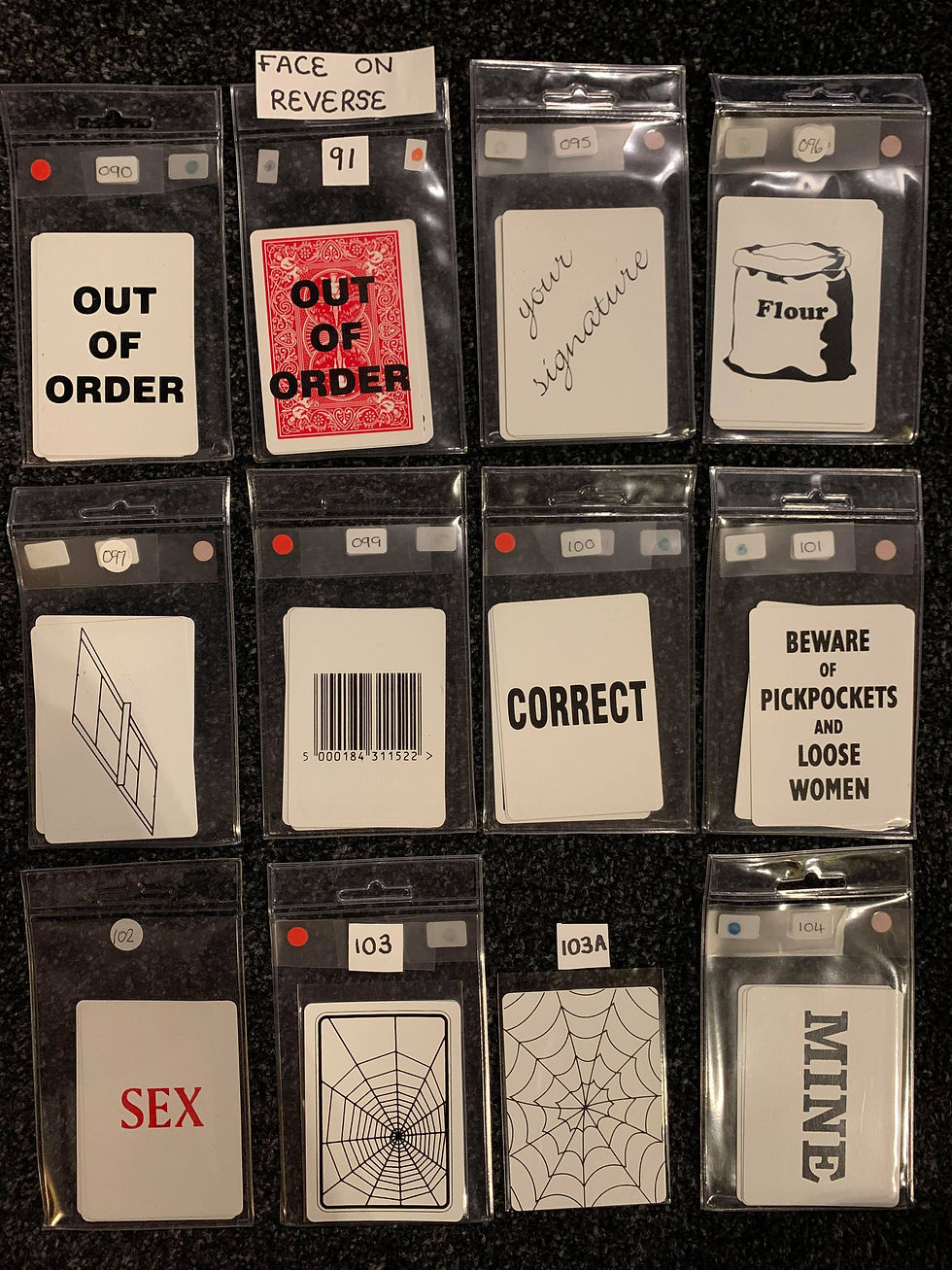 Thumbnail: Specially Printed Gaff & Gag Cards (Single Colour Prints)