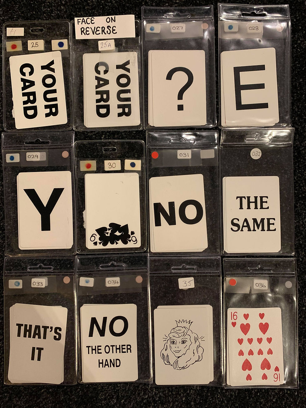 Thumbnail: Specially Printed Gaff & Gag Cards (Single Colour Prints)