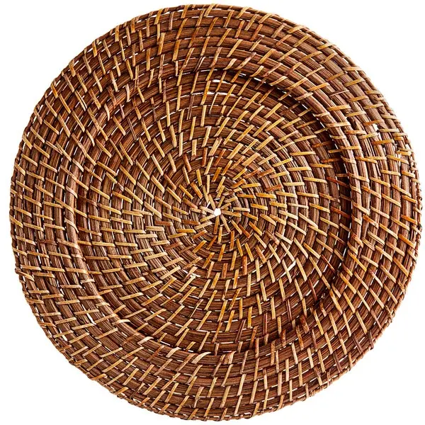 Rattan Medium Brown Charger 13"