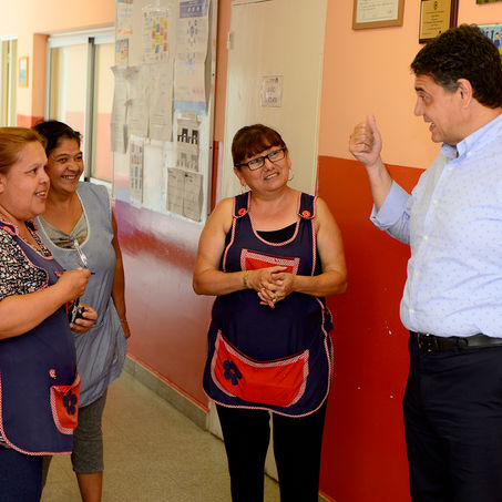 Jorge Macri recorrió las obras en la Escuela Manuel Dorrego surgidas del Presupuesto Participativo