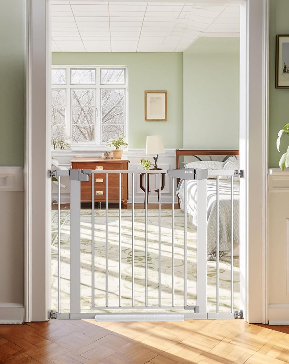 Thumbnail: Cumbor 29.7-40.6" Baby Gate for Stairs, Mom's Choice Awards Winner-Dog Gate for