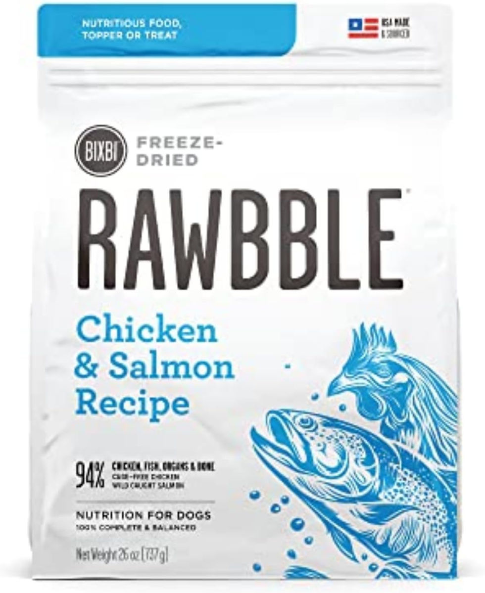 Thumbnail: BIXBI Rawbble Freeze Dried Dog Food, Beef Recipe, 26 oz - 98% Meat and Organs, 