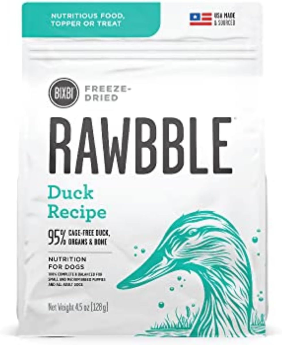 Thumbnail: BIXBI Rawbble Freeze Dried Dog Food, Beef Recipe, 26 oz - 98% Meat and Organs, 