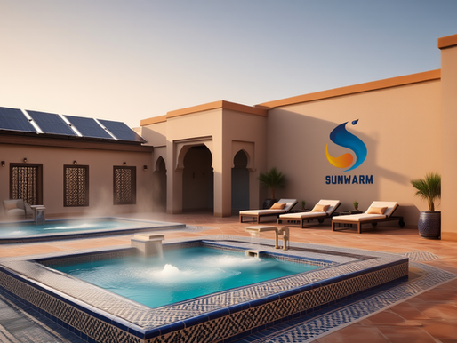 Spa d'hôtel de luxe avec système solaire hybride pour Jacuzzis