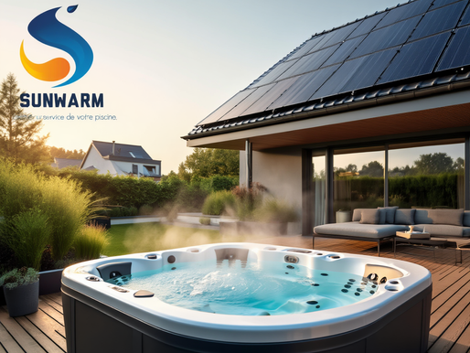 Jacuzzi avec système de chauffage solaire thermique premium Sunwarm