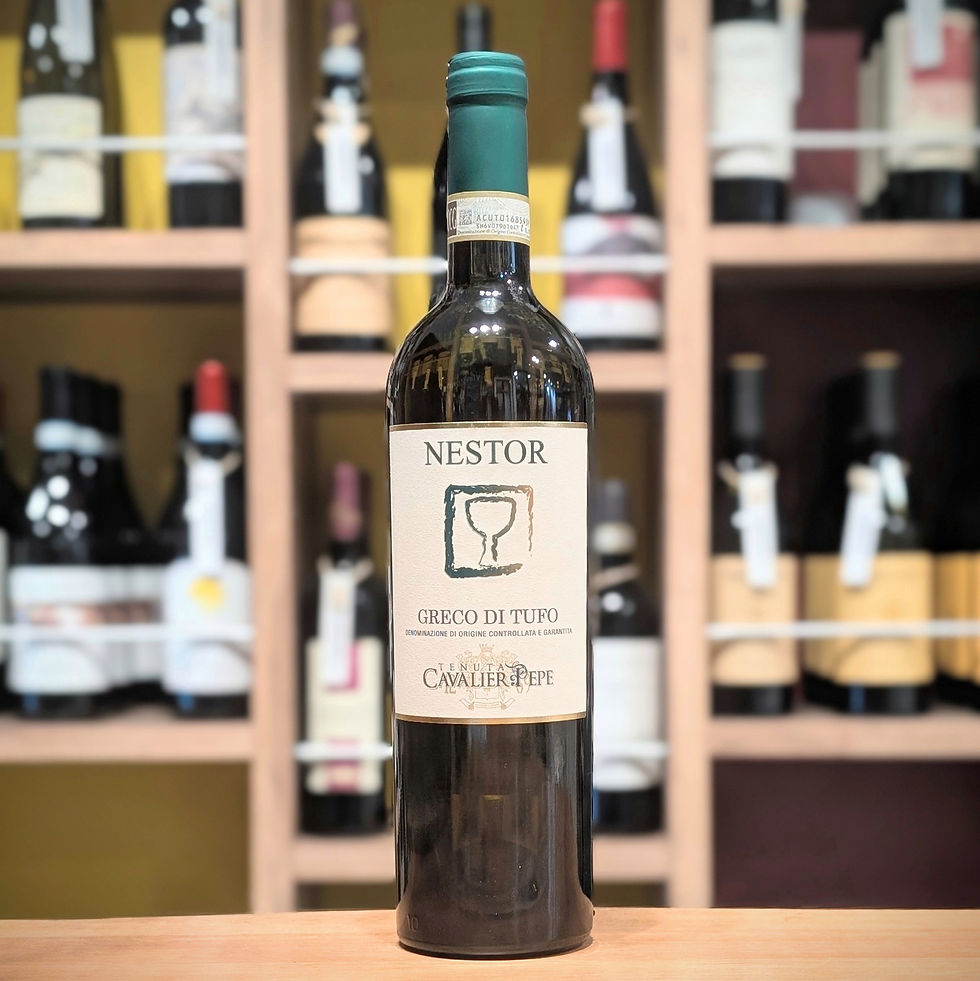 イタリア カンパニア テヌータ カヴァリエール ペペ グレコ ディ トゥーフォ DOCG ネストル 2025年 750ml。凝灰岩質土壌のグレコ全房圧搾シュールリー熟成、塩味と酸が際立つ最高峰高級辛口白ワイン画像