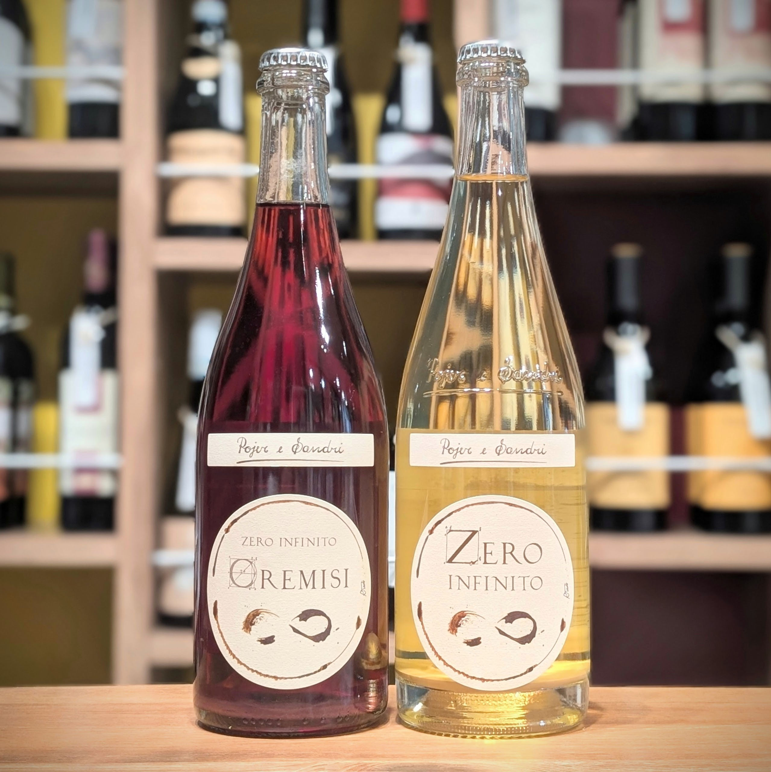 イタリア トレンティーノ ポイエル&サンドリ ゼロ インフィニート 白・ロゼ2本セット 各750ml。PIWI耐性品種使用、無農薬・SO2無添加、澱を残したコル・フォンド微発泡自然派ワインセット画像